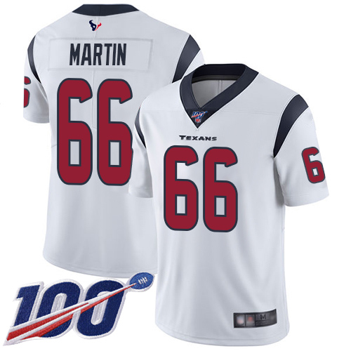 Houston Texans Limited White Men Nick Martin Road Jersey NFL Football #66 100th Season Vapor Untouchable